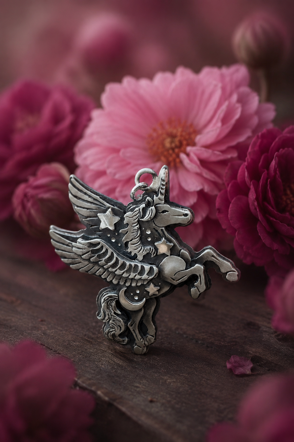 Magical Winged Unicorn Necklace - Fantasy Jewelry
