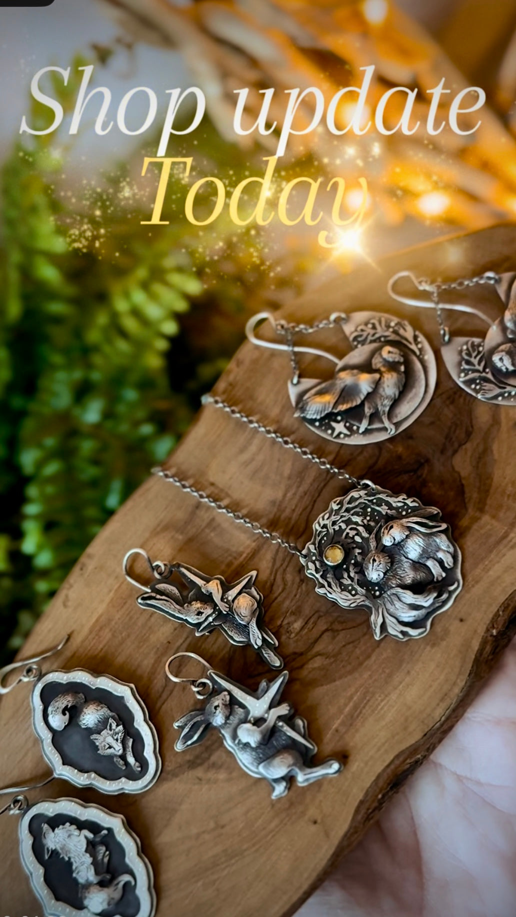 Whispers of the Night Hares Necklace