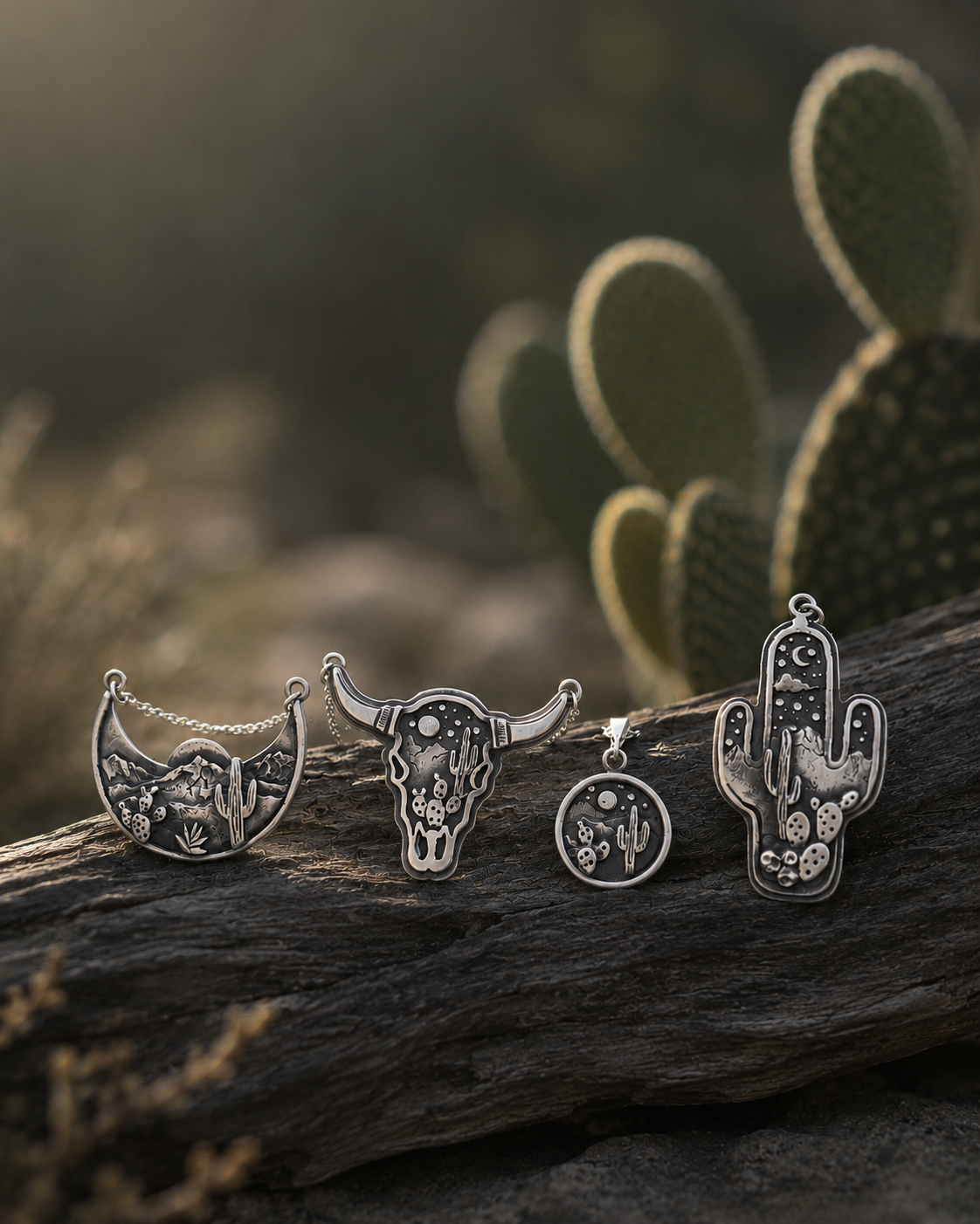 Desert Moon Longhorn Necklace