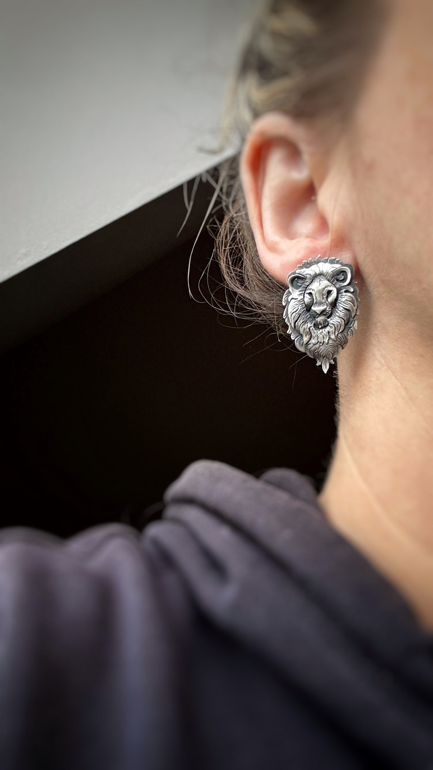 The Lion Stud Earrings