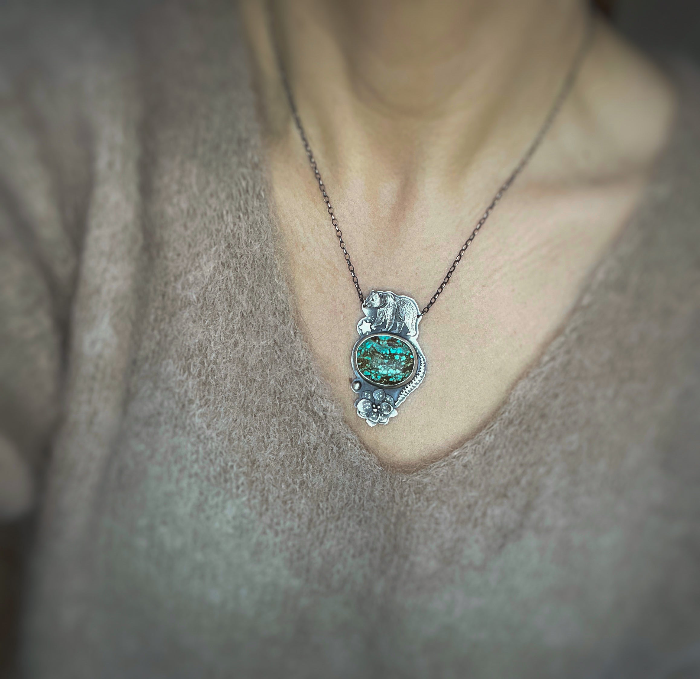 The Bear & No. 8 Turquoise Necklace