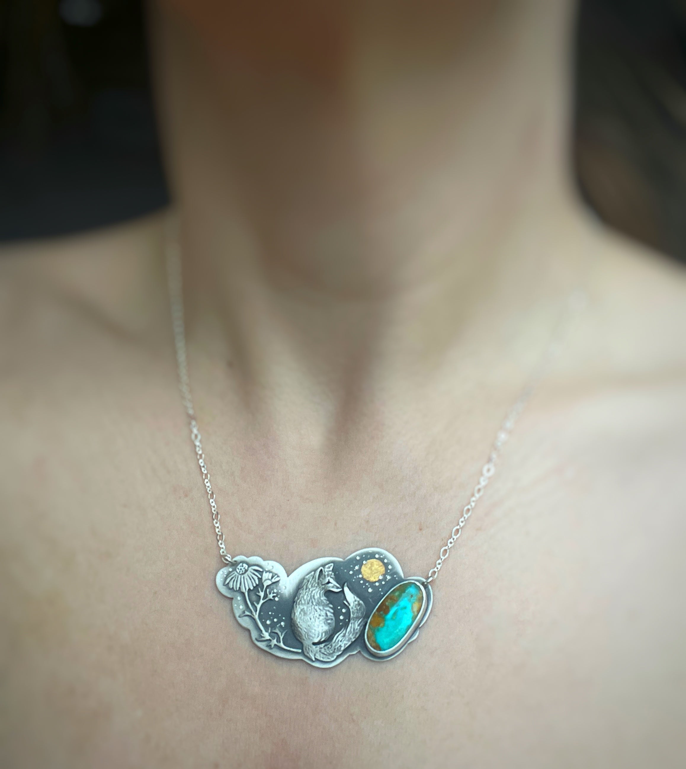 The Spring Fox Necklace - Royston Turquoise