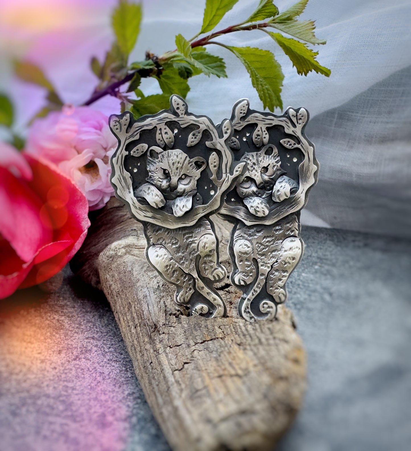 The Playful Leopard Cubs Earrings