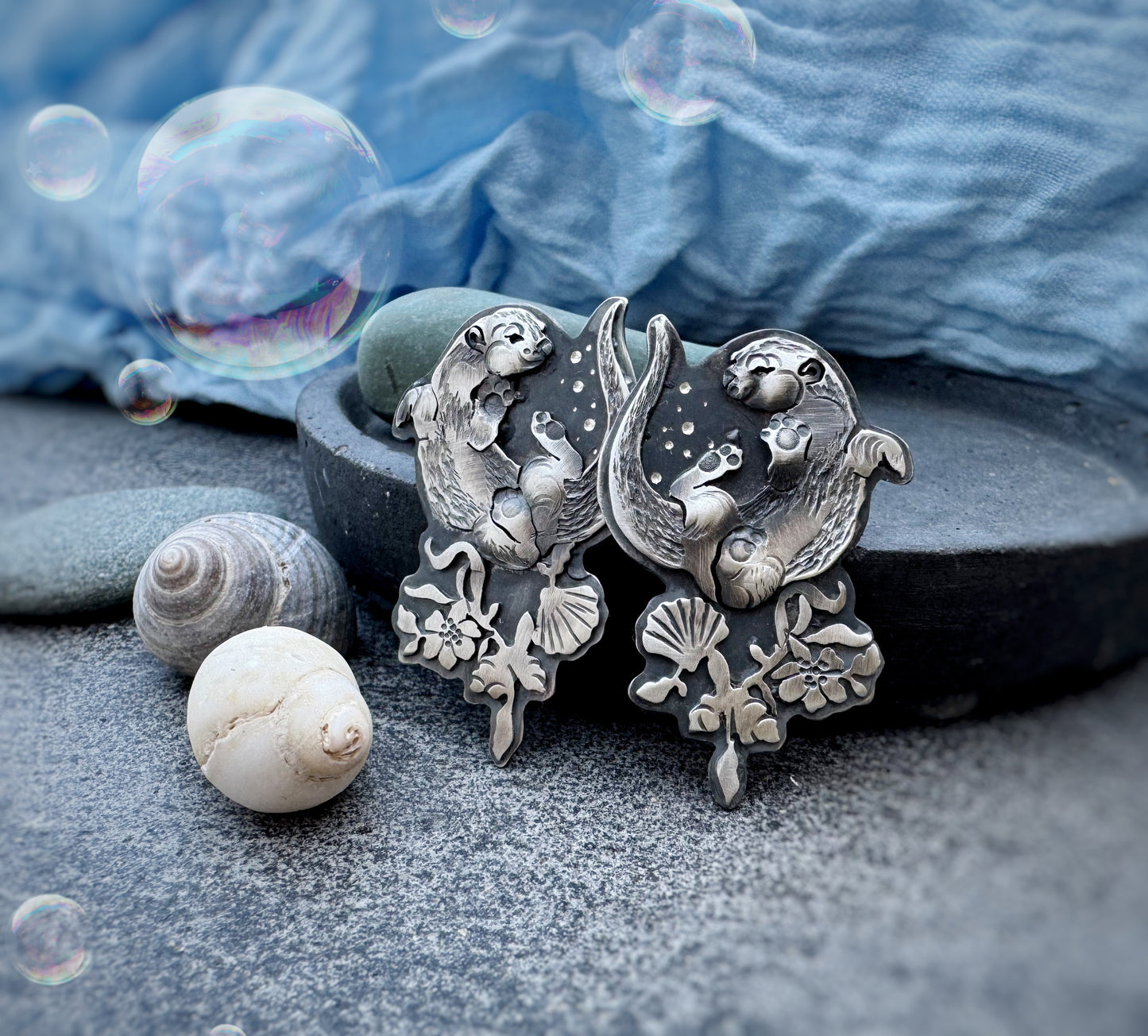 The Happy Otter Earrings
