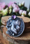 The Mama Bear Necklace with Amethyst