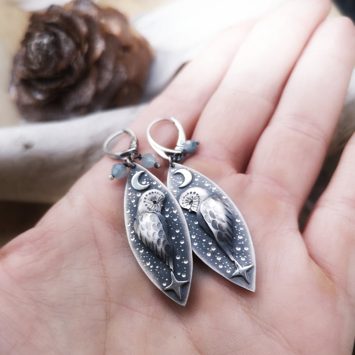 The Barn Owl Totem Earrings