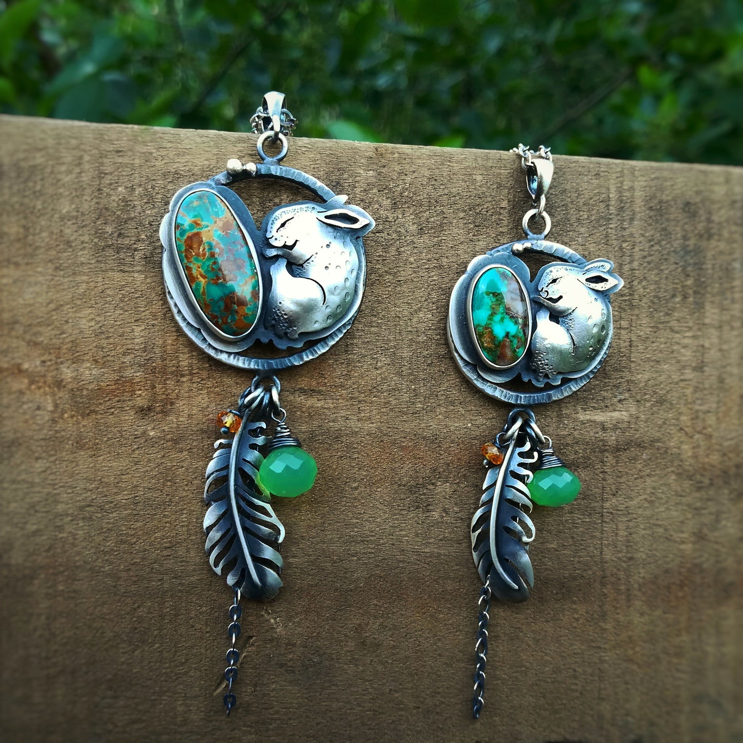 Sleeping Bunny Necklace - Medium