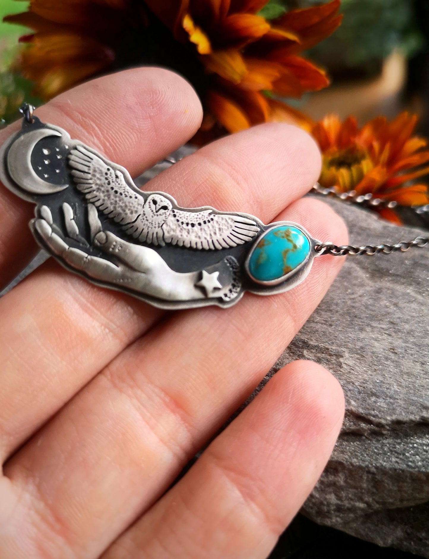 The Barn Owl Necklace - Totem Owl Necklace