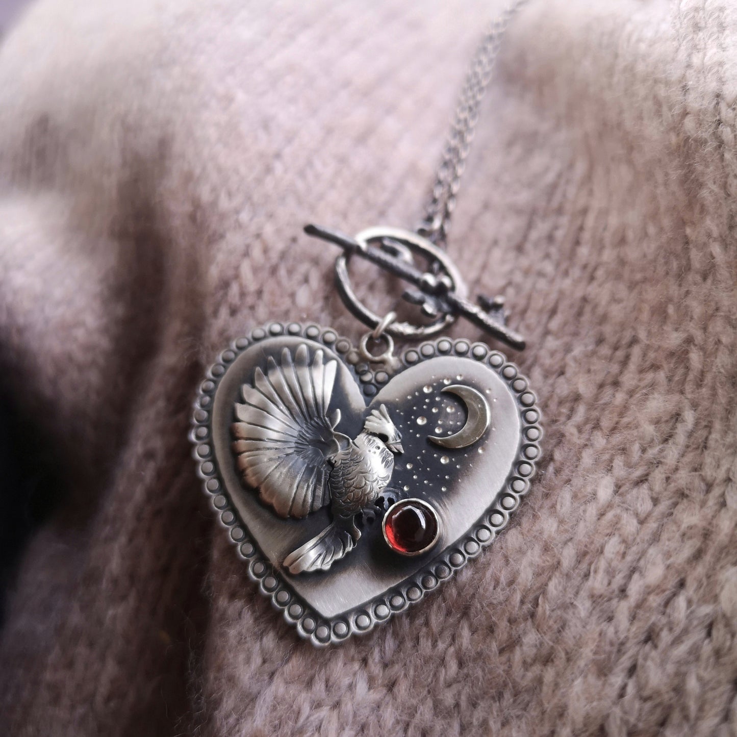 Love Message Necklace --Red Cardinal Necklace