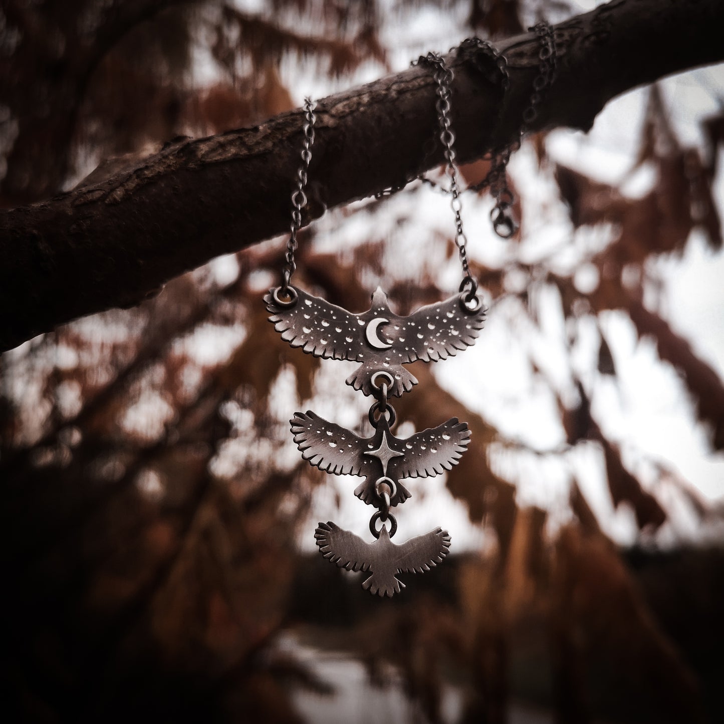 The Ombre Hawk Mobile Necklace