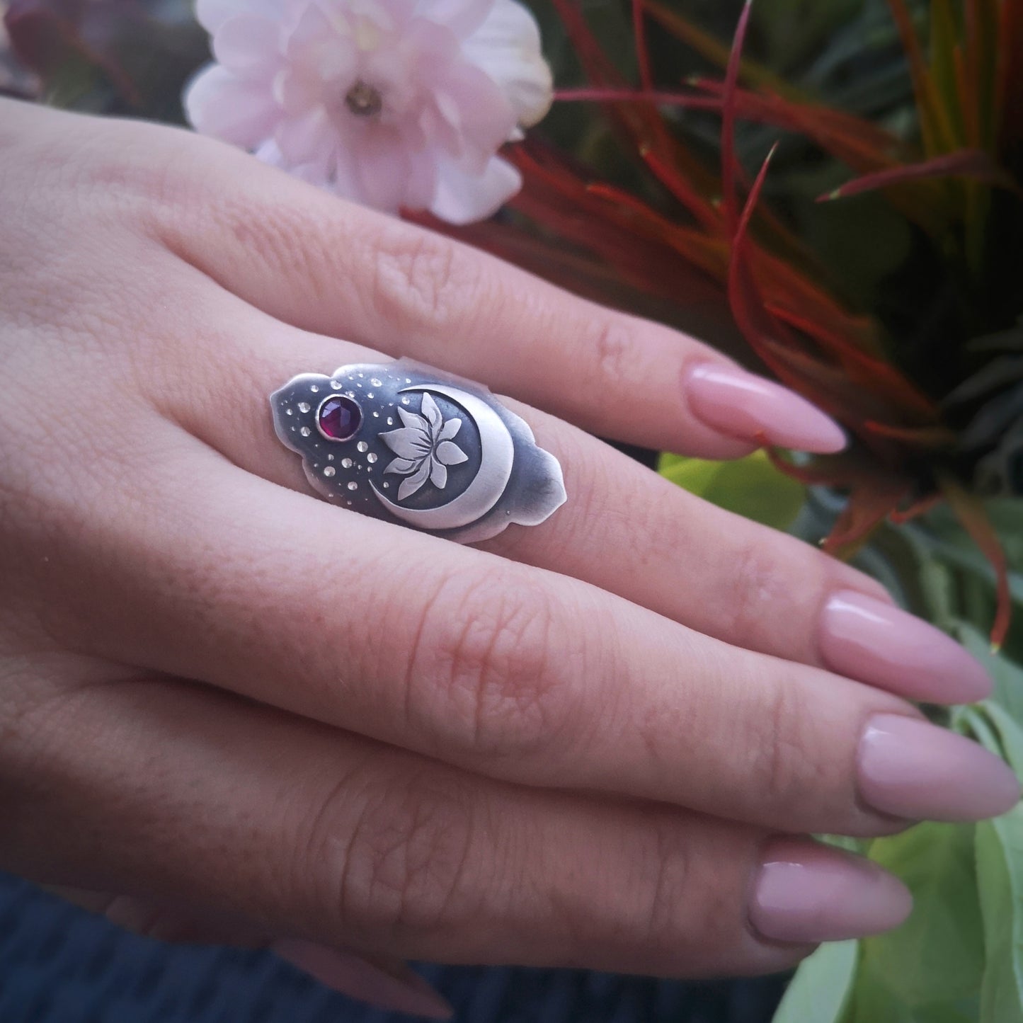 The Lotus & The Moon Ring