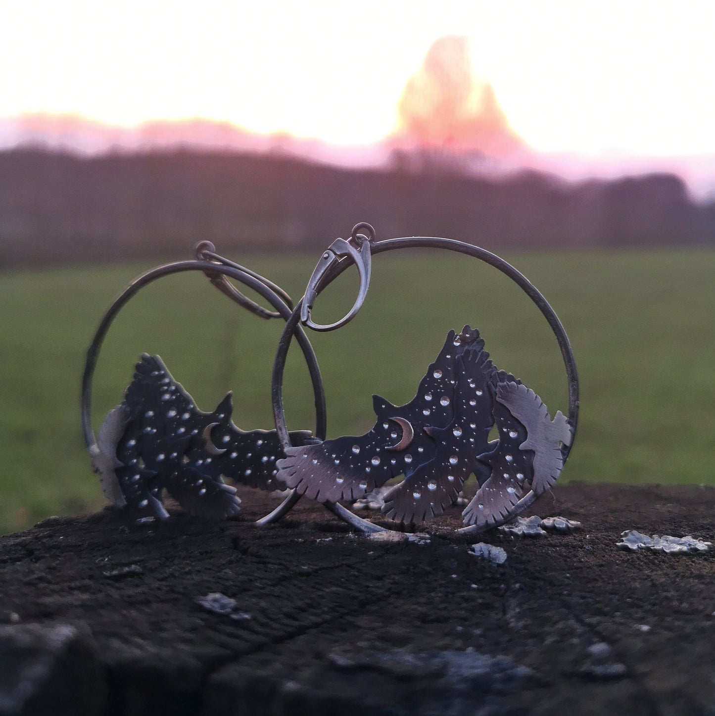 The Ombre Hawk Hoop Earrings