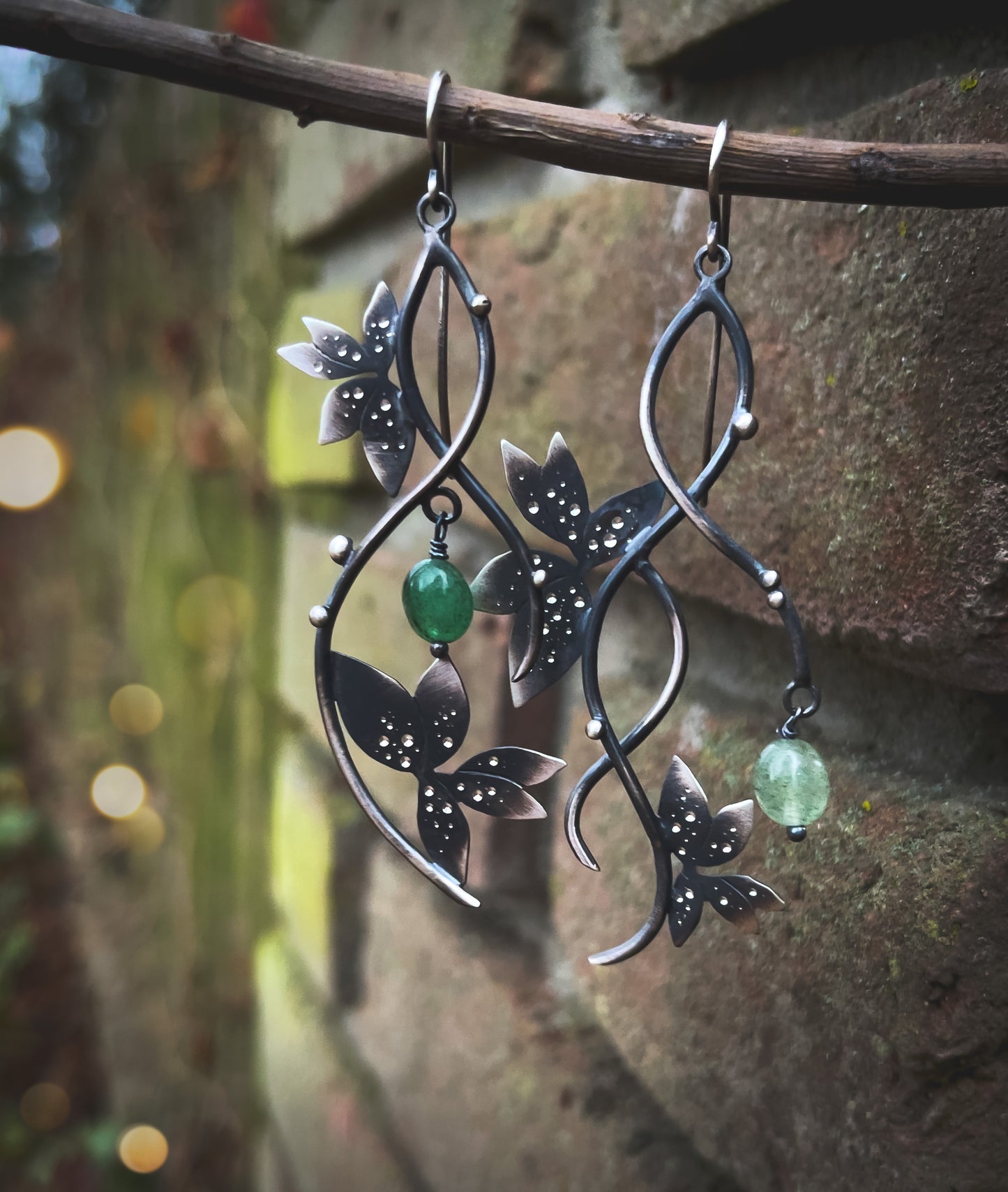 The Fall Ivy Asymmetrical Earrings