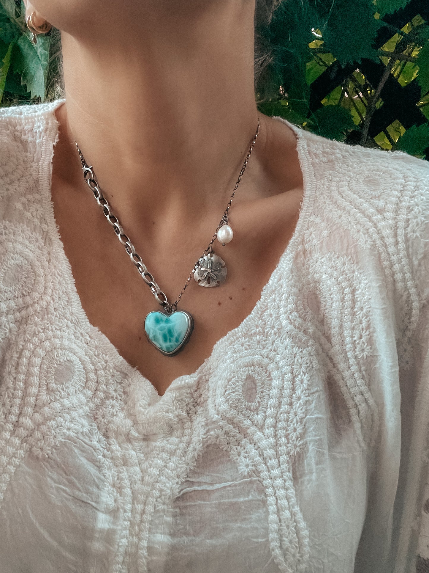The Larimar Heart Necklace No1