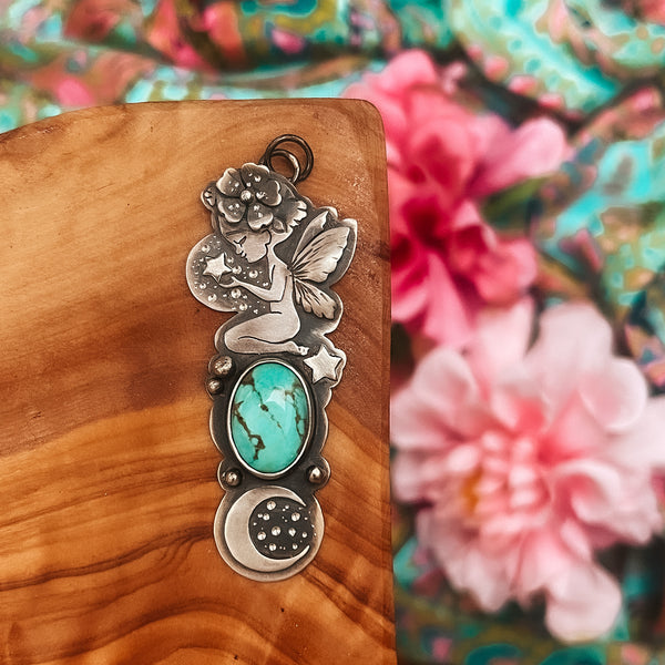 Turqouise Fairy Mikado Pendant
