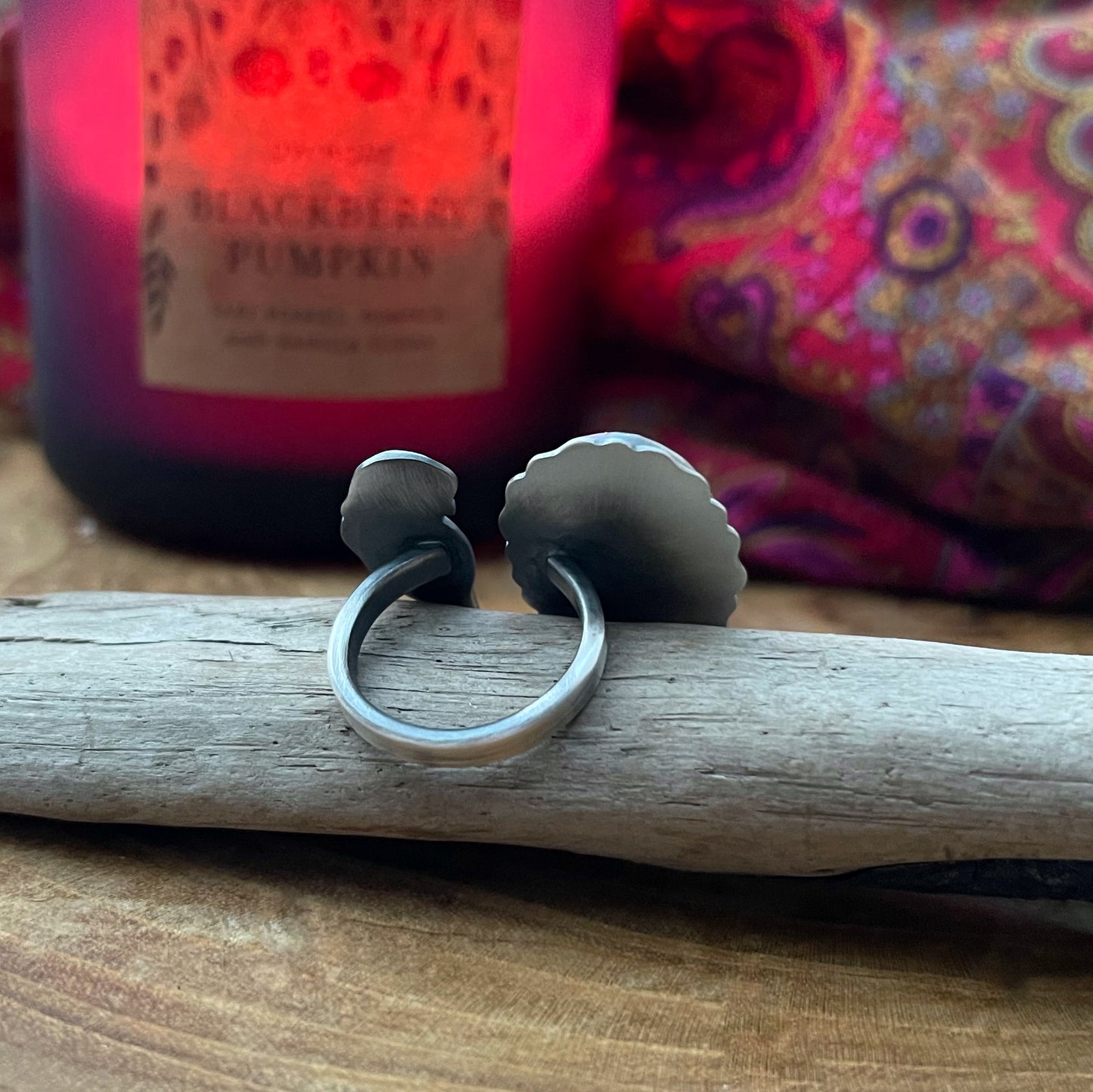 The Winter Barn Owl & Amber Ring 7US