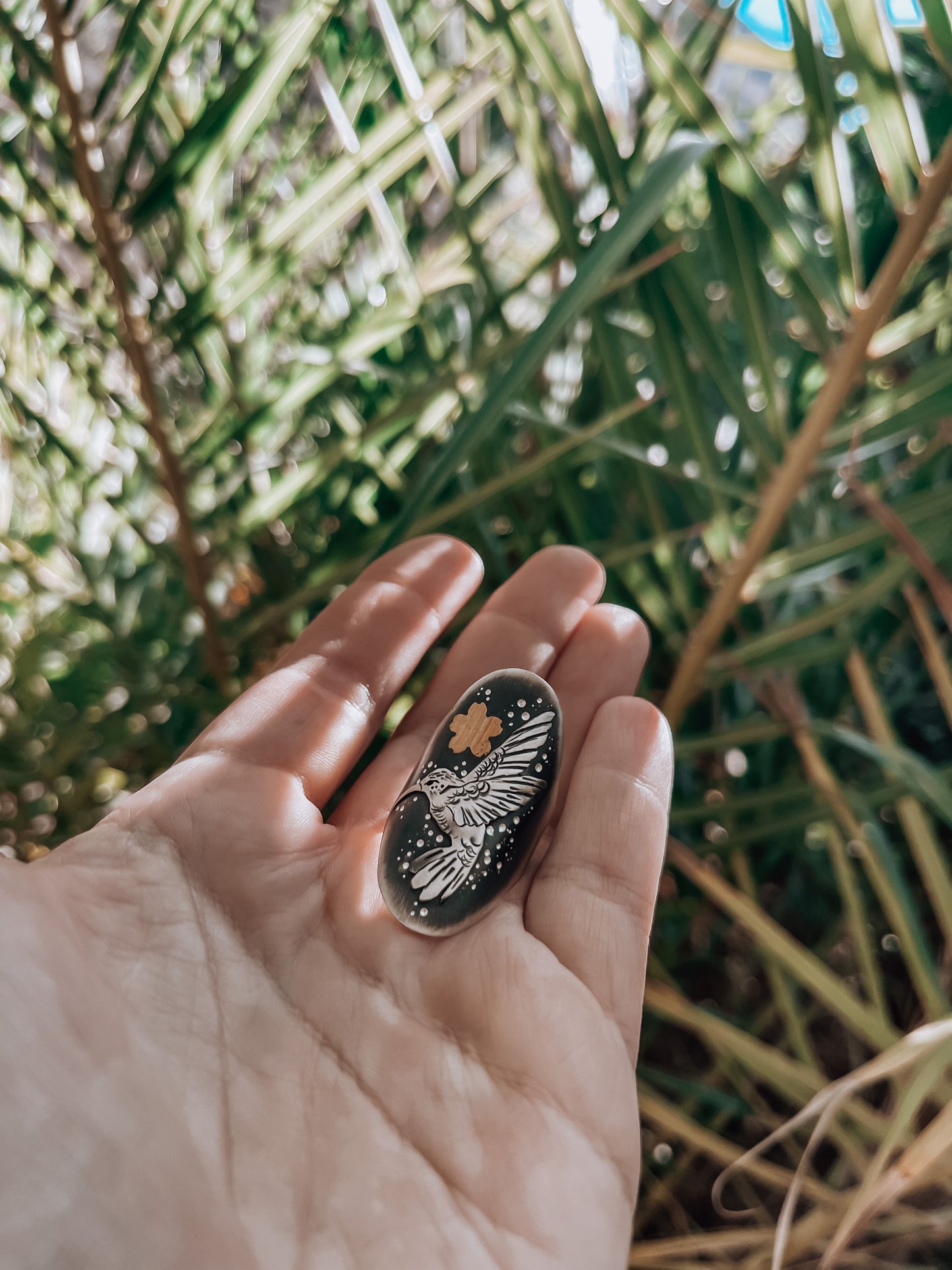 The Healer Ring - Hummingbird Shield/Saddle Ring