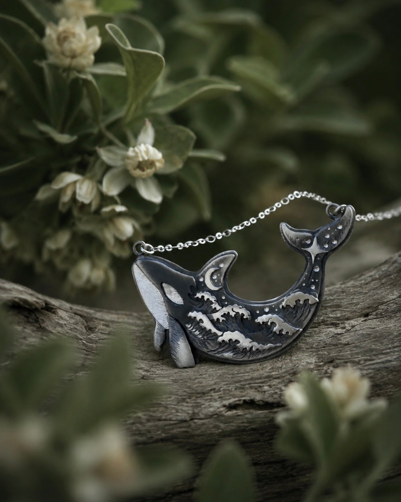 Orca- A Seascape in Silver