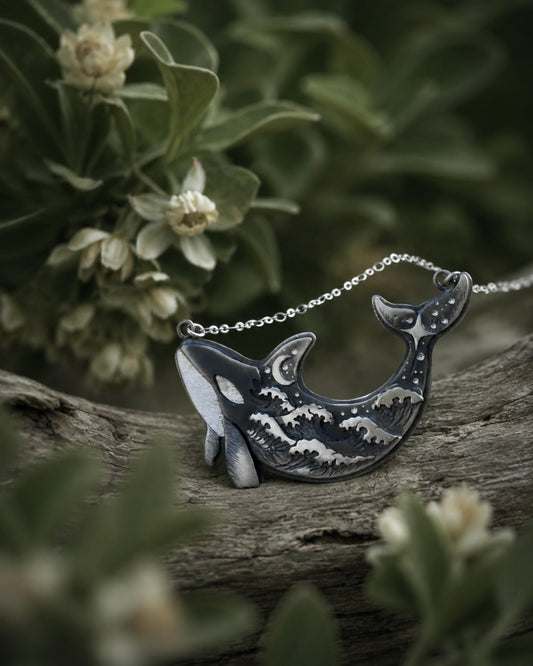 Orca- A Seascape in Silver
