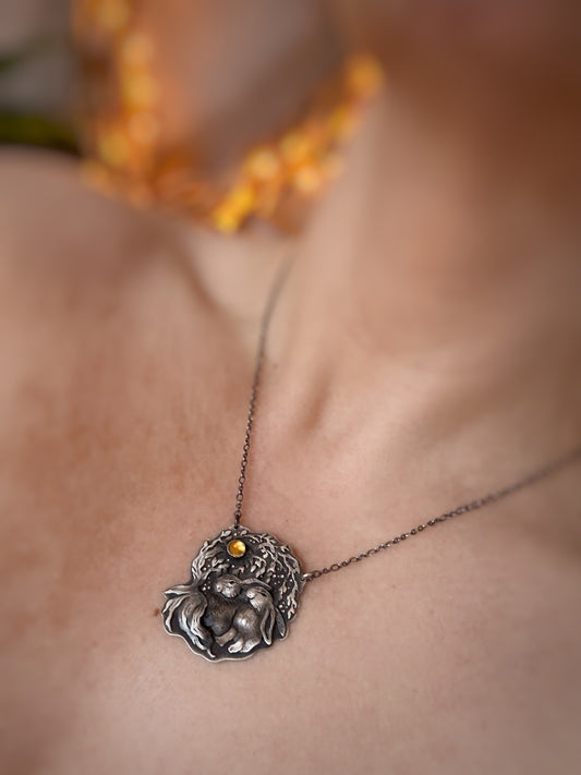 Whispers of the Night Hares Necklace