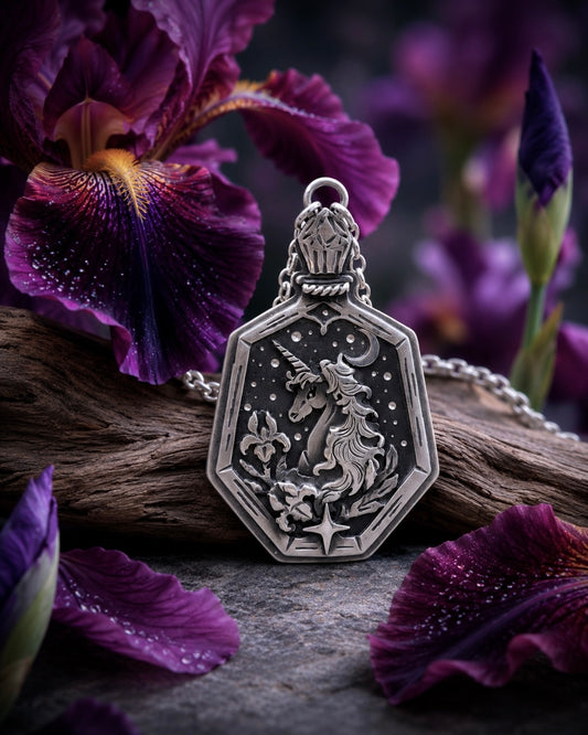Unicorn & Iris Sterling Silver Talisman Necklace