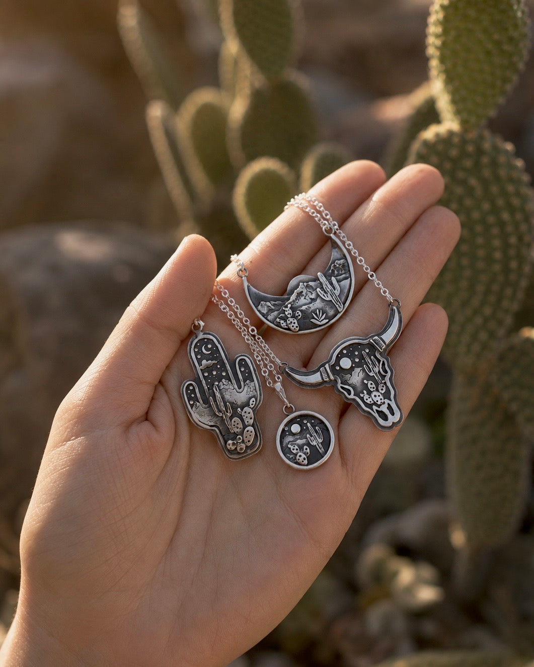 Desert Moon Longhorn Necklace