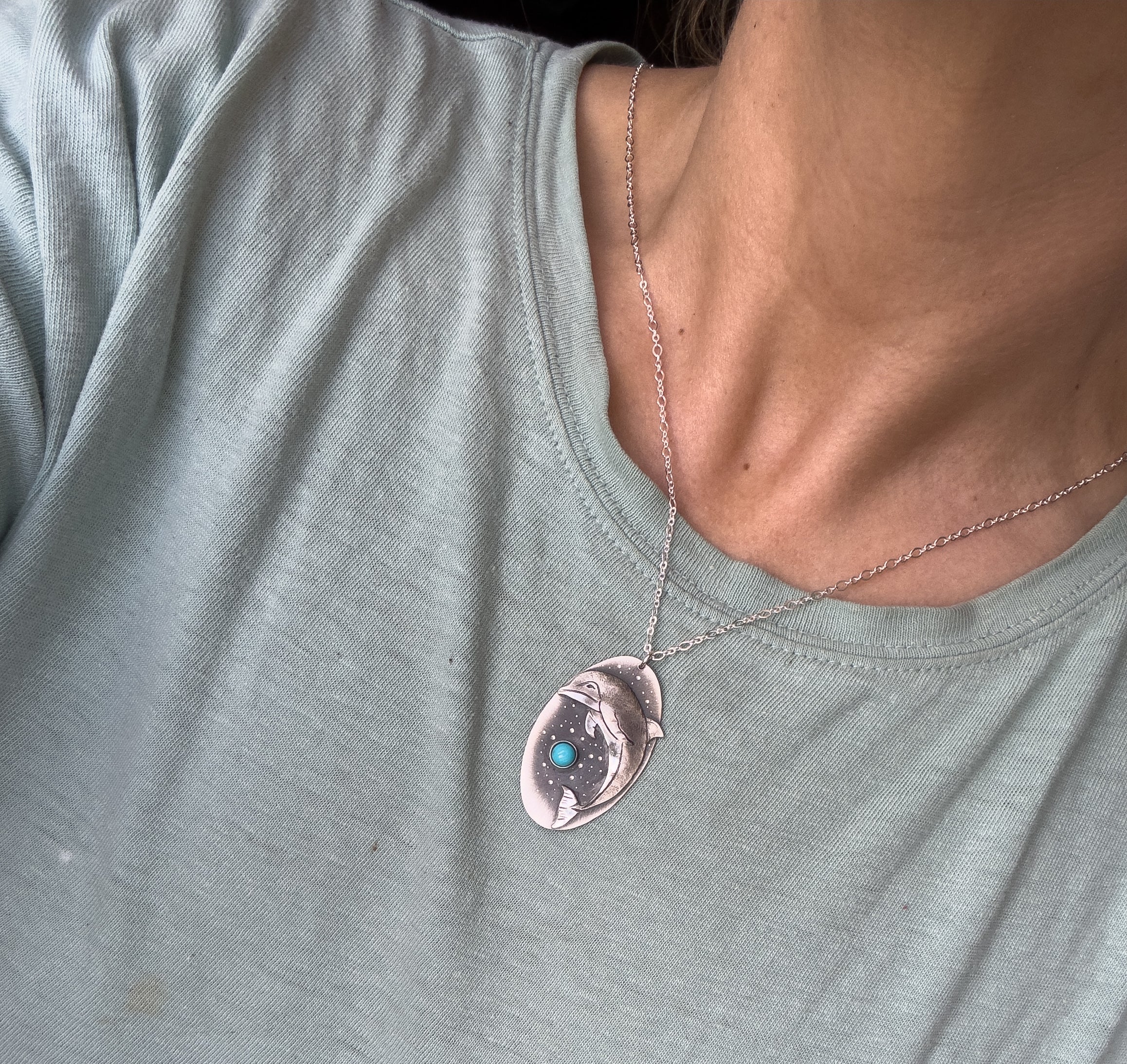 The Dolphin & Turquoise Necklace