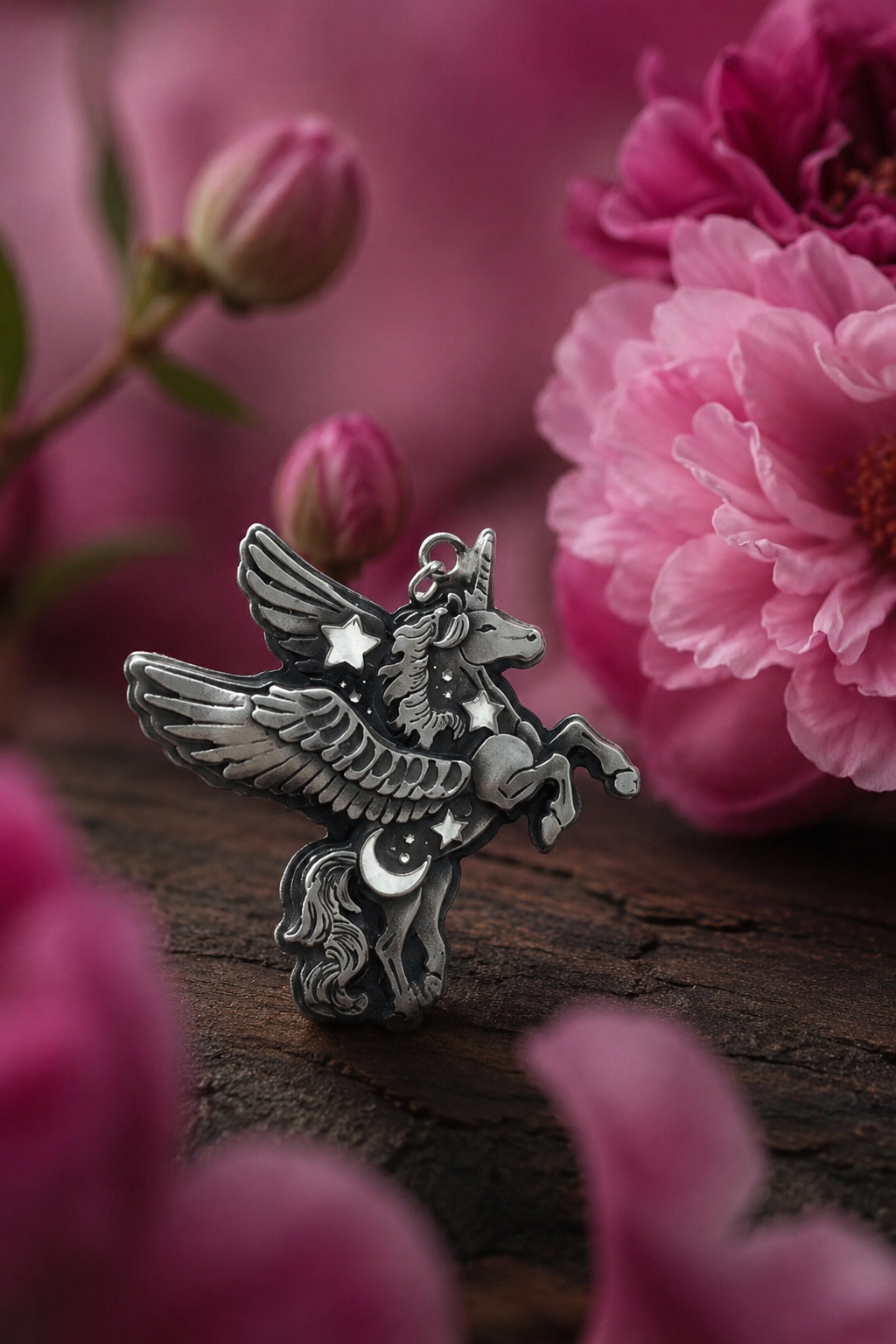Magical Winged Unicorn Necklace - Fantasy Jewelry