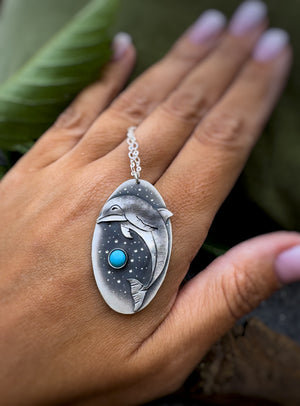 The Dolphin & Turquoise Necklace