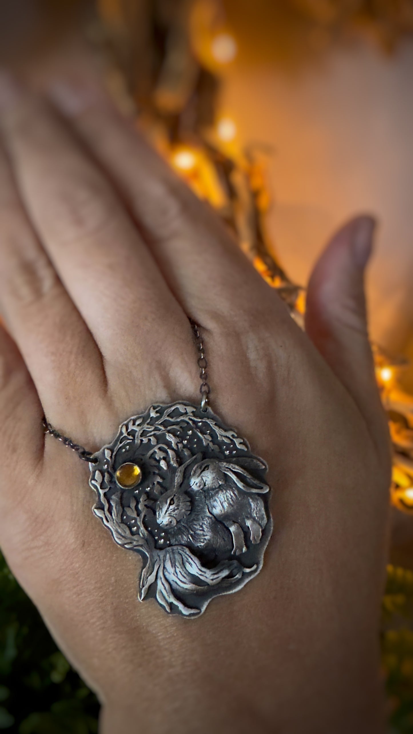 Whispers of the Night Hares Necklace