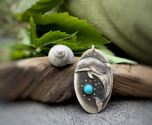 SPECIAL- The Dolphin & Turquoise Necklace