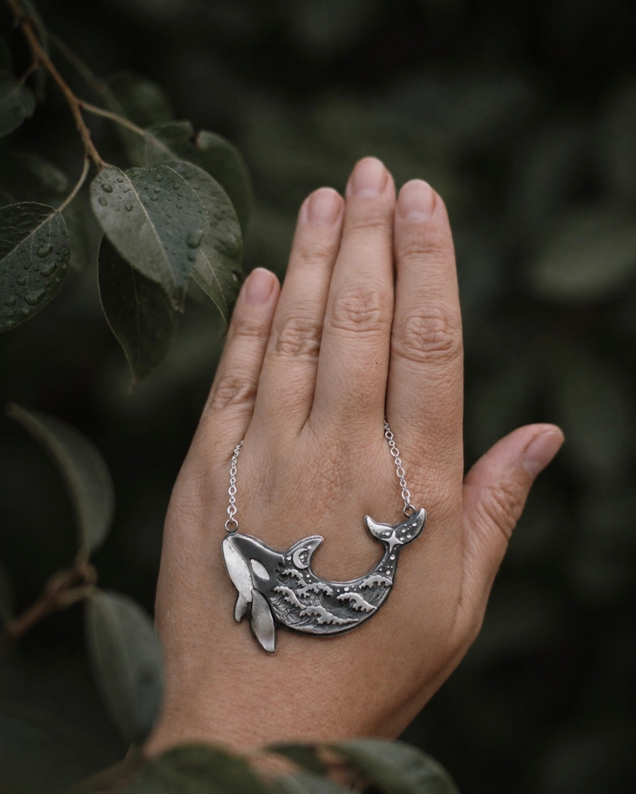 Orca- A Seascape in Silver
