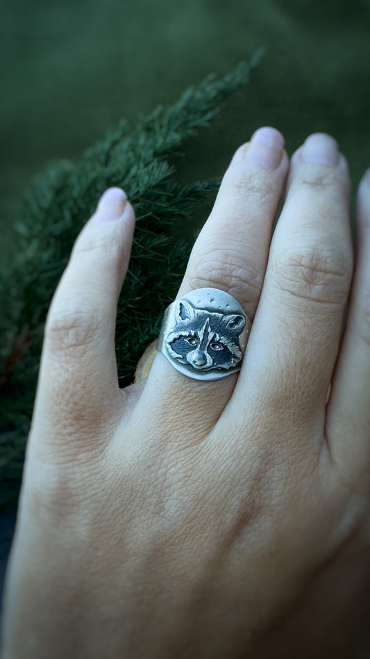 The Raccoon Shield Ring