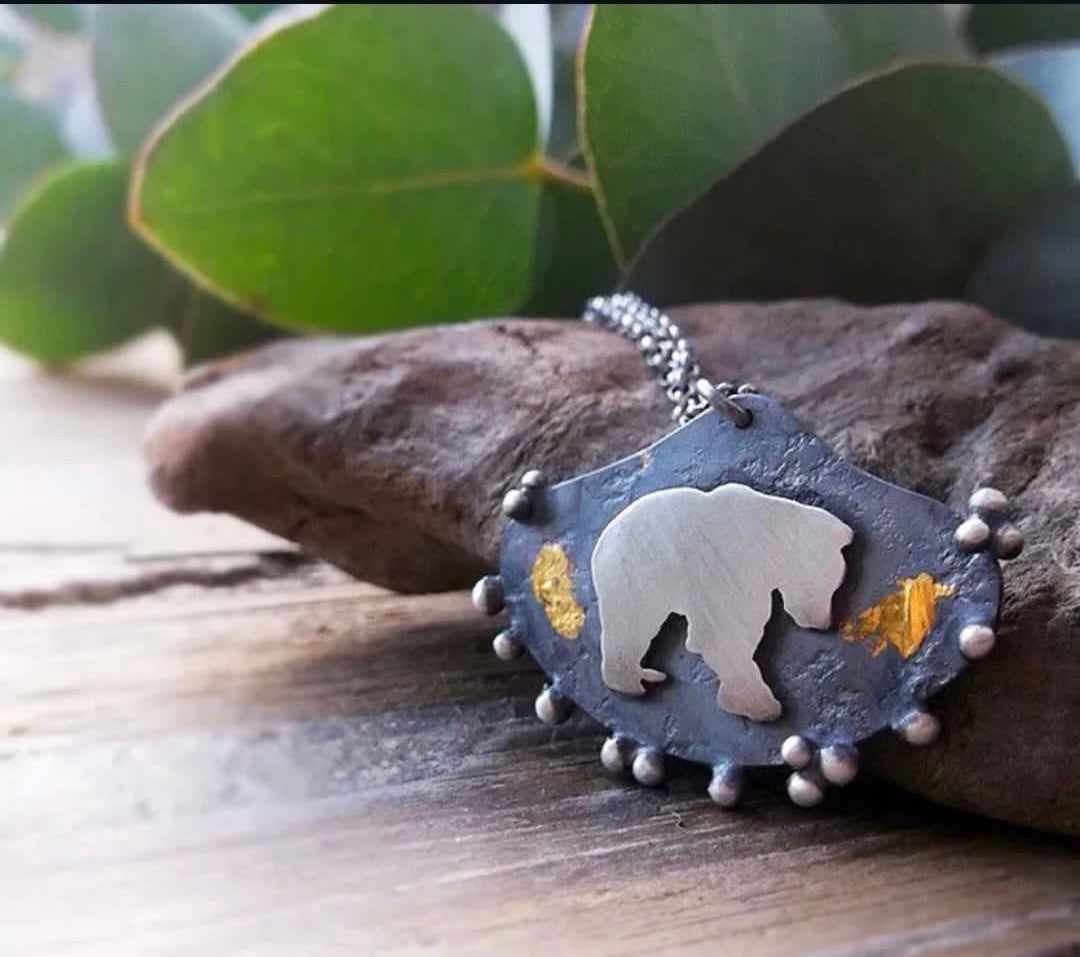 The Baby Bear Necklace- Keum Boo