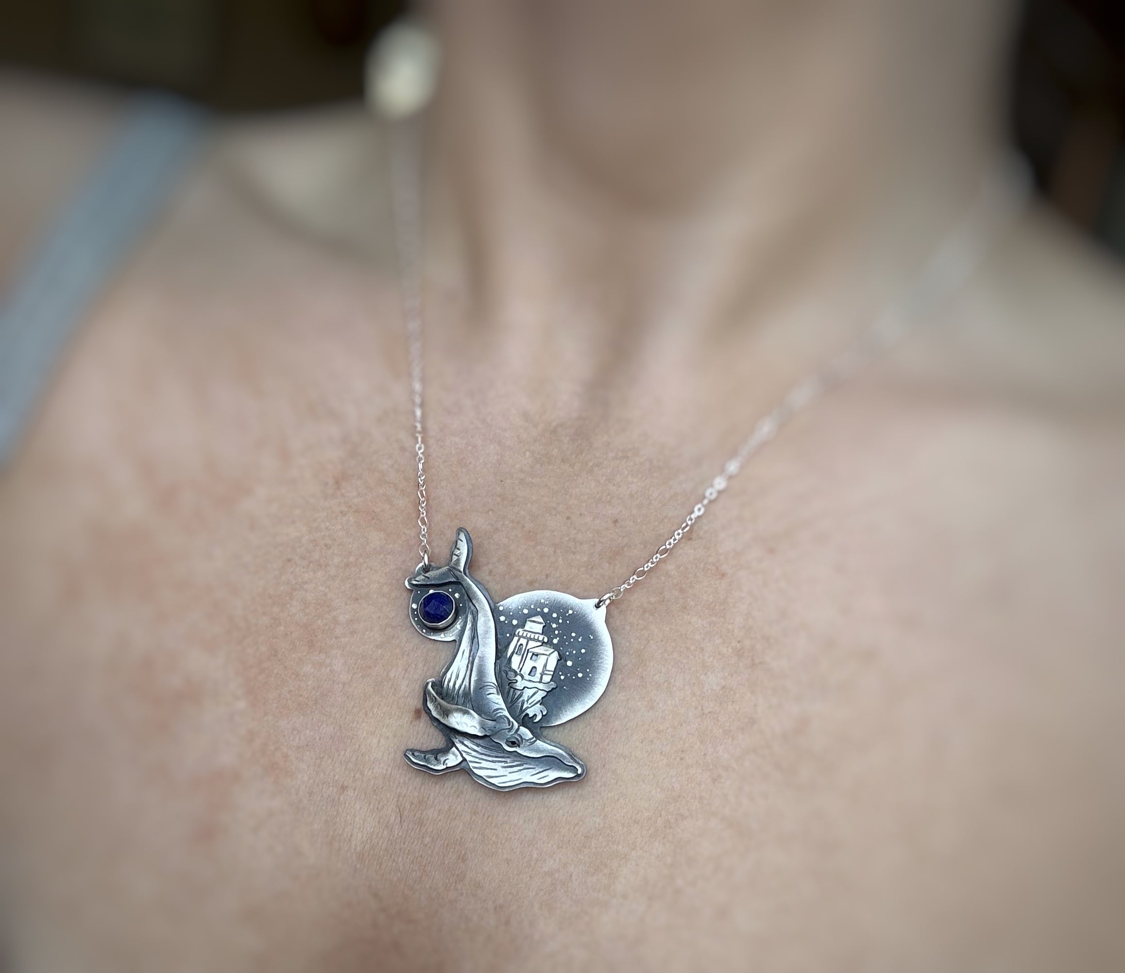 The Whale and Lighthouse Necklace