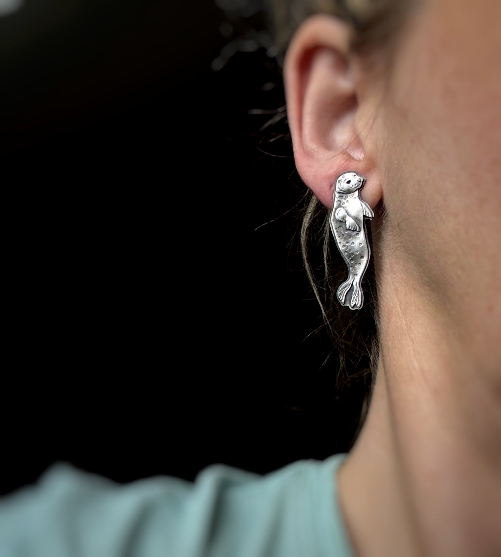 The Sea Lion Stud Earrings