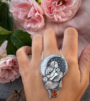 The Dance of The Barn Owl Necklace