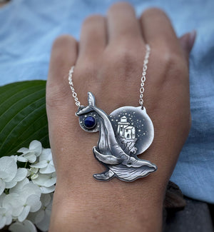 The Whale and Lighthouse Necklace