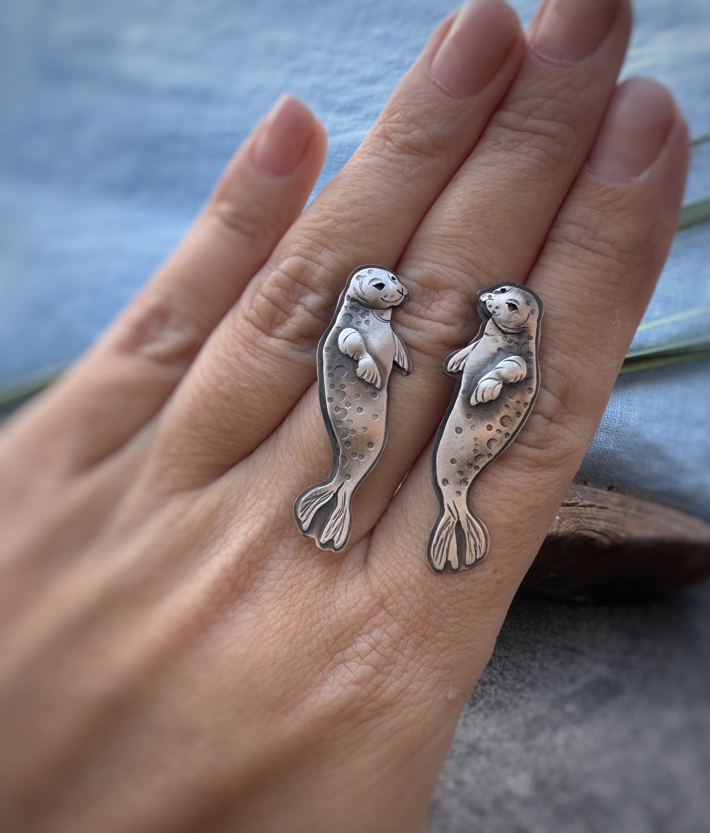 The Sea Lion Stud Earrings