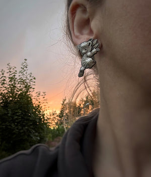 The Climbing Tiger Stud Earrings