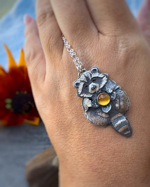 The Raccoon & Citrine Necklace