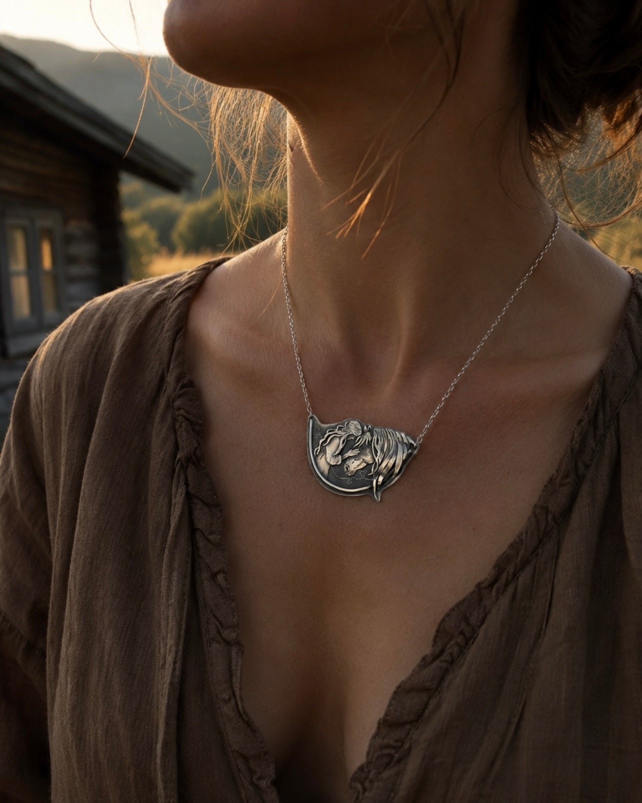 Moonlit Bond Horse Necklace - Balance payment