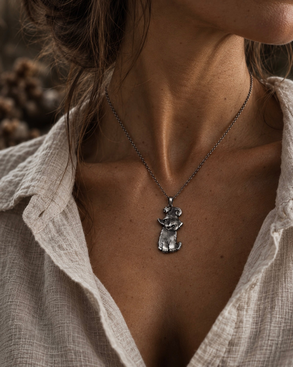 Little Witch Cat Necklace