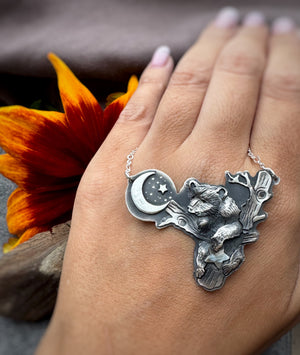 The Climbing Bear Cub Necklace