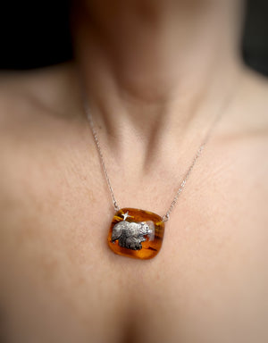 The Mother Bear & North Pole Star - Baltic Amber Necklace