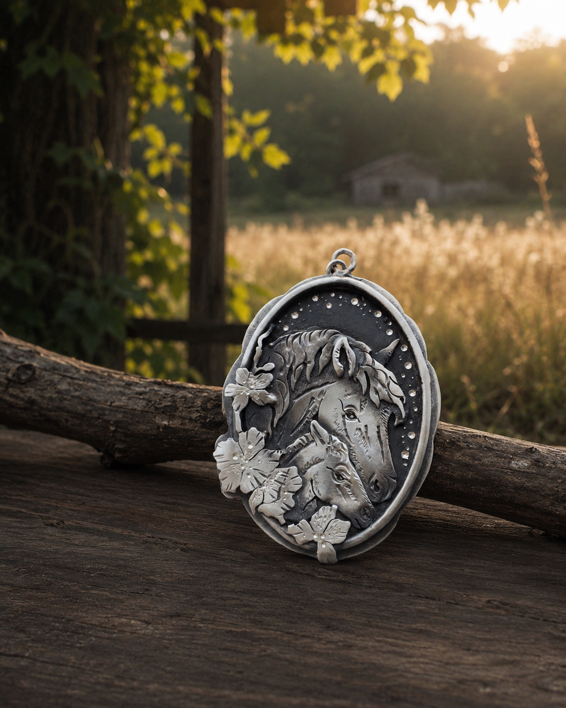 Mare and Foal Necklace- One of a Kind