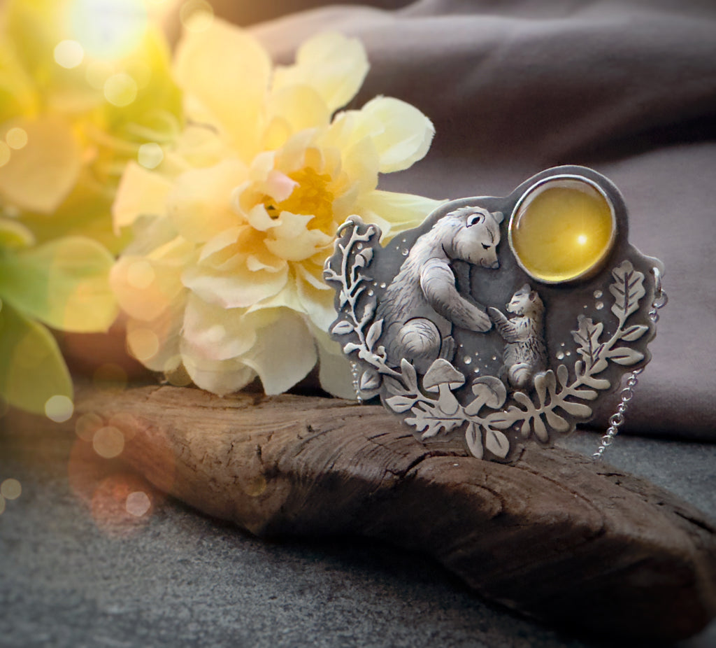 Under The Autumn Sun- Bears Necklace