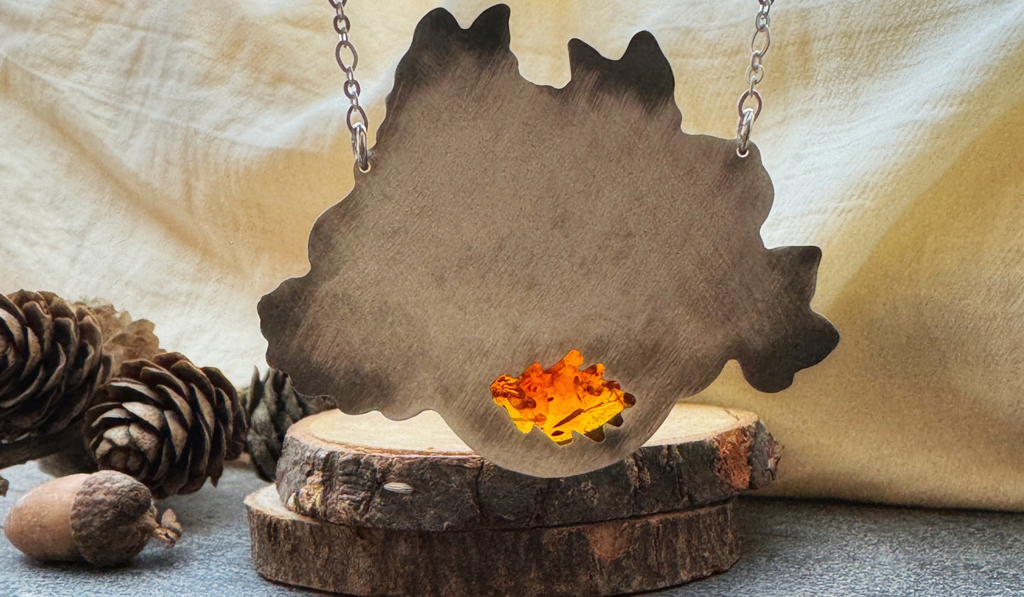 The Mama Fox & Necklace- Autumn- Baltic Amber