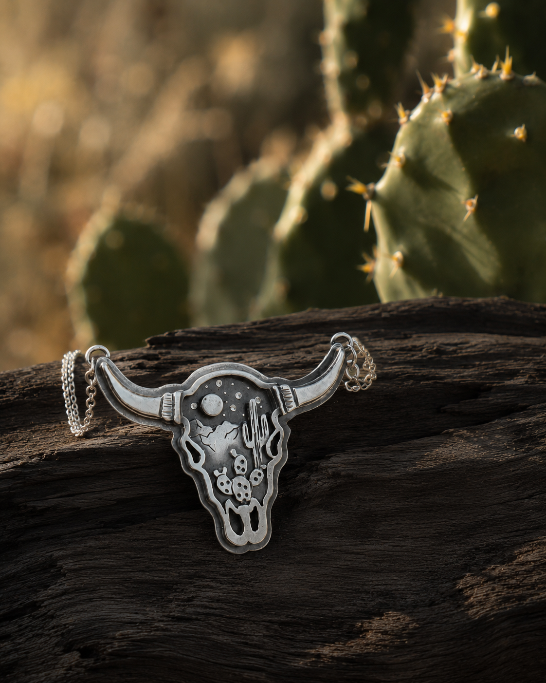 Desert Moon Longhorn Necklace