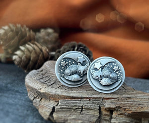 The Sleeping Fox Stud Earrings